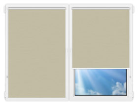 Рулонные шторы Мини - Лусто-темно-бежевый на пластиковые окна