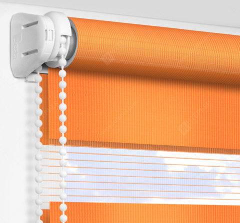 Рулонные шторы День-Ночь - Латина апельсин 1802