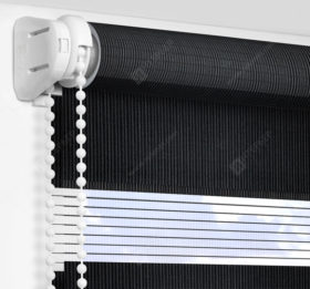 Рулонные шторы День-Ночь - Латина черный 1308