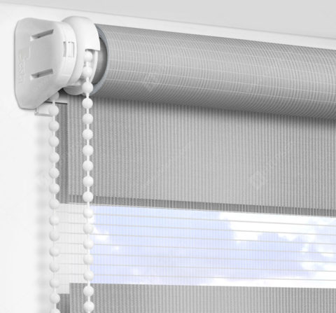 Рулонные шторы День-Ночь - Латина серый 1806