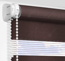 Рулонные шторы День-Ночь - Латина шоколад 1307