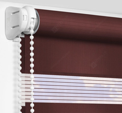 Рулонные шторы День-Ночь - Монца бордовый 77