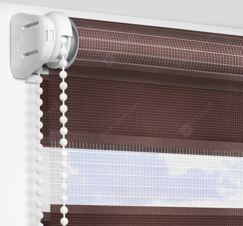 Рулонные шторы День-Ночь - Римини бордовый 89