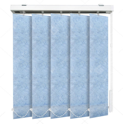 Вертикальные тканевые жалюзи Шёлк морозно-голубой 4137