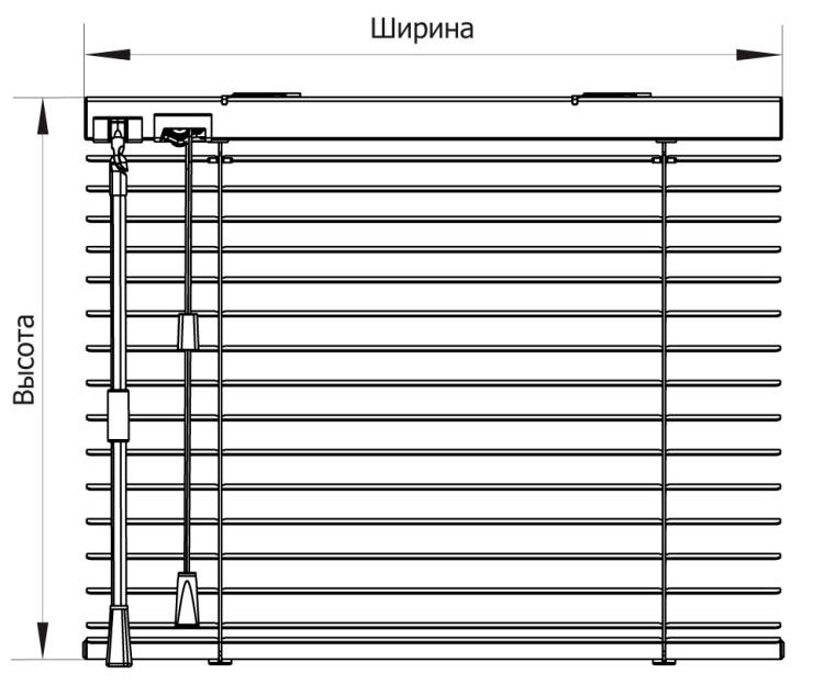 Замер горизонтальных жалюзи Холис (Holis)