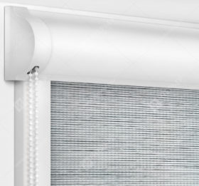 Рулонные кассетные шторы УНИ - Корсо блэкаут светло-серый