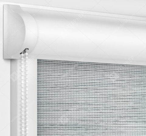 Рулонные кассетные шторы УНИ - Корсо блэкаут светло-серый