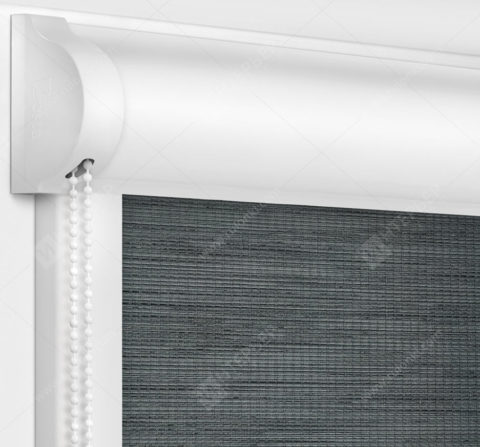 Рулонные кассетные шторы УНИ - Корсо блэкаут темно-серый