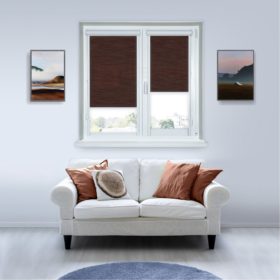 Рулонные кассетные шторы УНИ - Корсо темно-коричневый