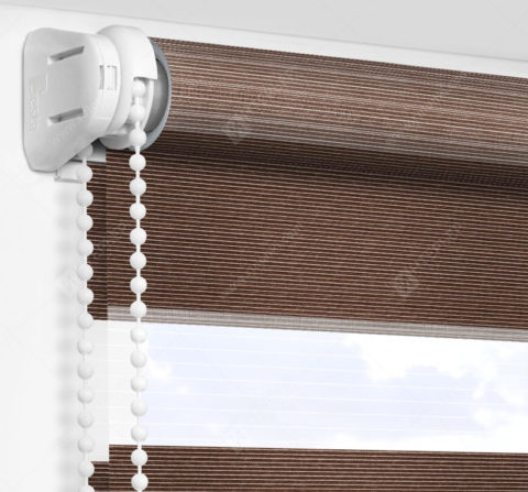 Рулонные шторы День-Ночь - Версаль коричневый 76