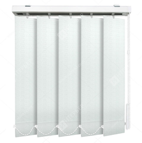 Вертикальные тканевые жалюзи Эдем белый на пластиковые окна - купить по низкой цене