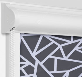 Рулонные кассетные шторы УНИ - Кастелло черый на пластиковые окна