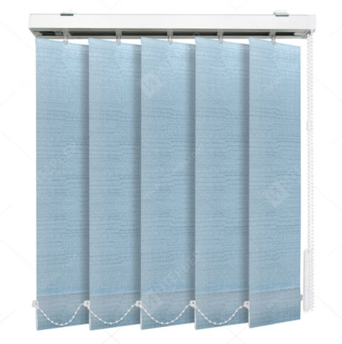 Вертикальные тканевые жалюзи Бруклин голубой