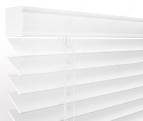 Деревянные жалюзи 50 мм, цвет белый 50K-52