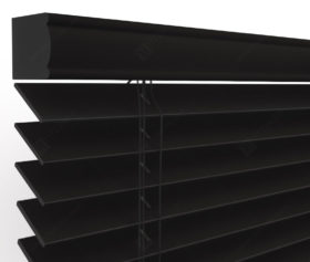 Деревянные жалюзи 50 мм, цвет черный 50K-63