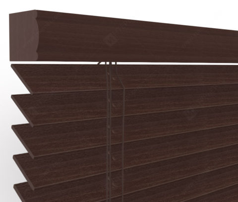 Деревянные жалюзи 50 мм, цвет орех 50K-42