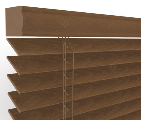 Деревянные жалюзи 50 мм, цвет тигровый глаз 50K-40