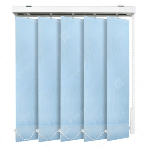 Вертикальные тканевые жалюзи Флора голубой