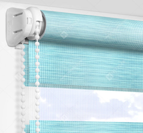 Рулонные шторы День-Ночь - Бергамо светло-бирюзовый