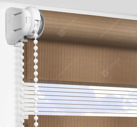 Рулонные шторы День-Ночь - Делия коричневый