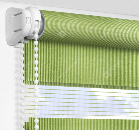 Рулонные шторы День-Ночь - Делия зеленый
